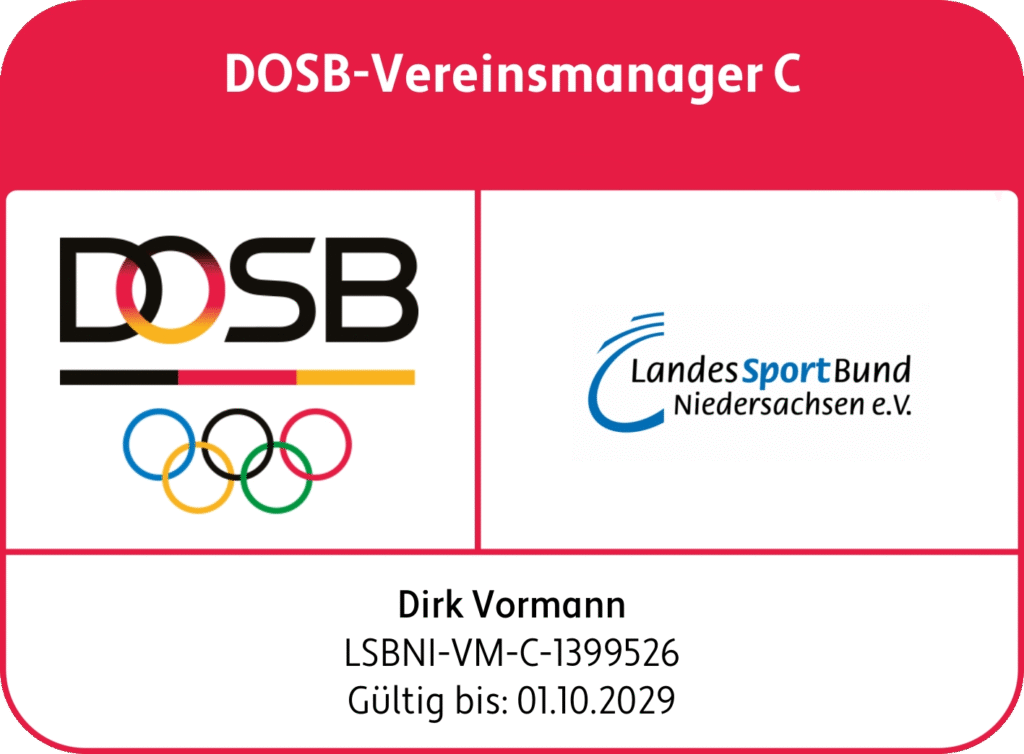 DOSB-Lizenzsignet Vereinsmanager C Dirk Vormann